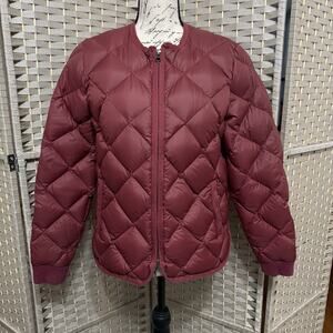 Marine Layer LANEY Puffer Coat Women’s M Red Clay Duck Down Feather Jacket